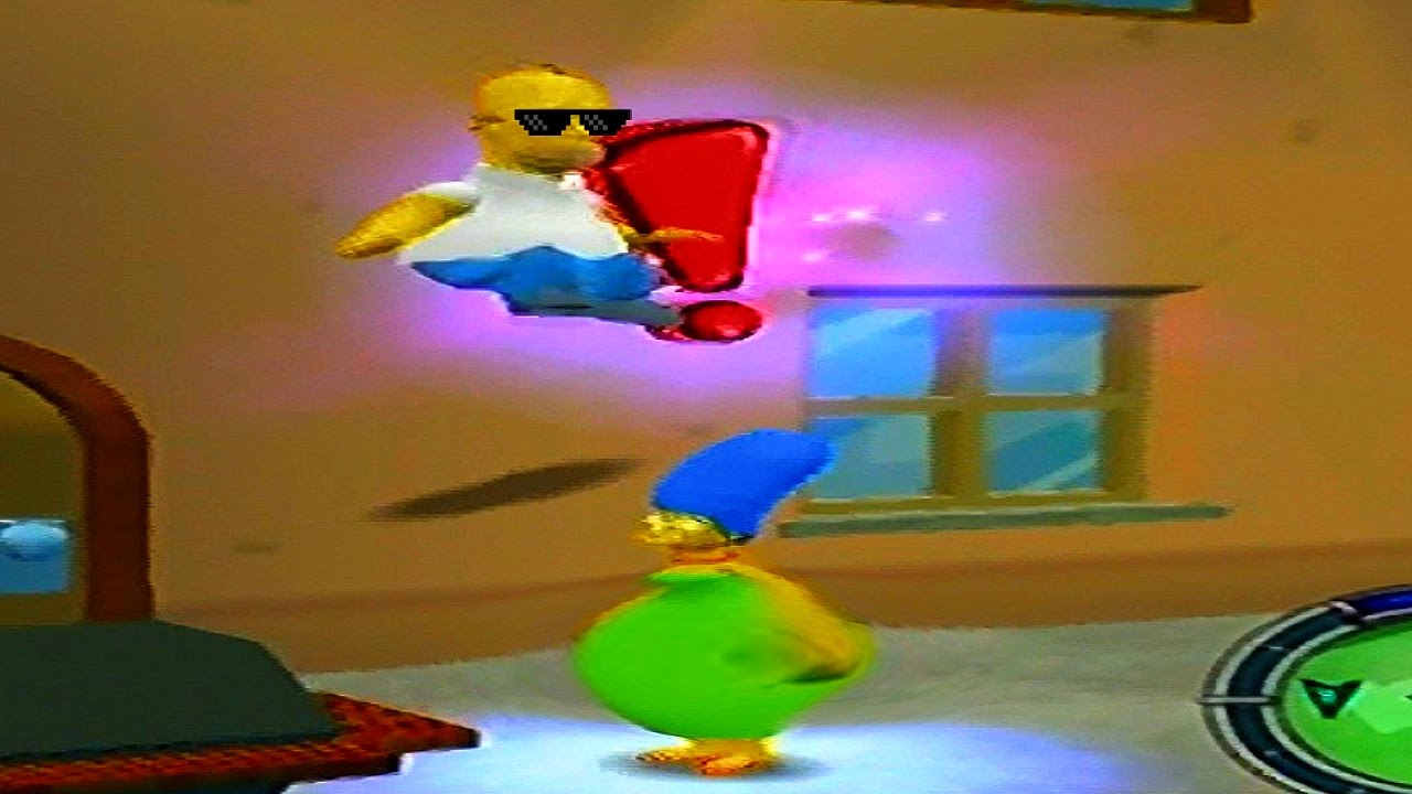 The Simpson's hit and Run: Homer Kicks and burns Marge for 10 minutes