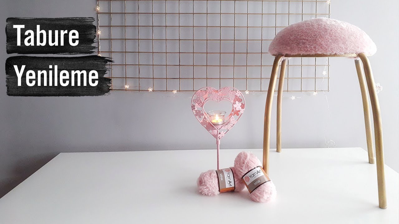 Örgü ile Tabure Yenileme / DIY