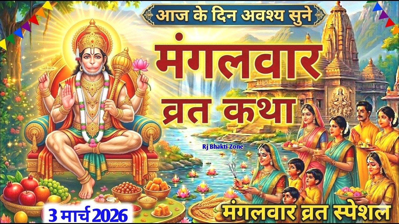 मंगलवार व्रत कथा | Mangalvar Ki Vrat Katha | हनुमान जी की कहानी | 3 March 2026 Special #vratkatha