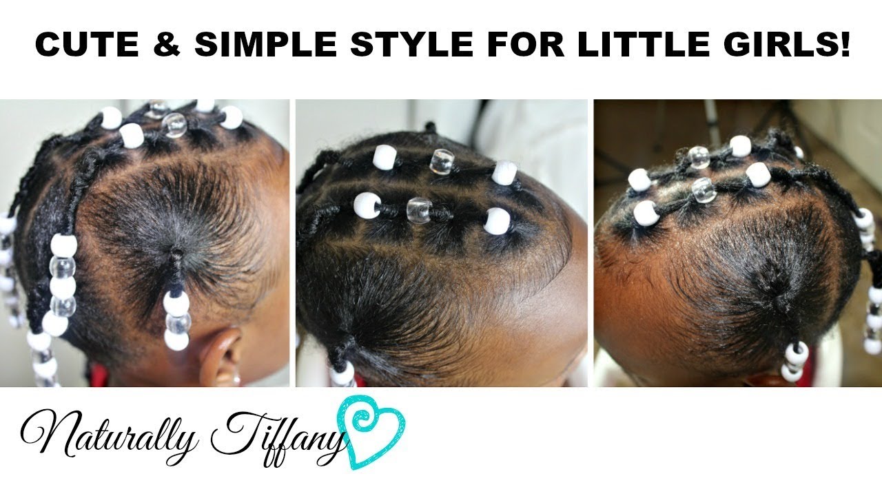 Styling Maiah's TWA: Piggyback Ponies and Beads! (Kids Natural Hair Care)