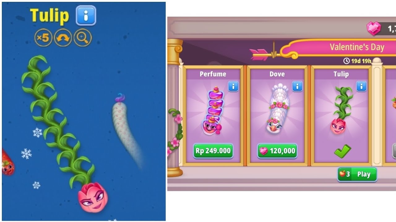 New skin Valentine day in Worms zone