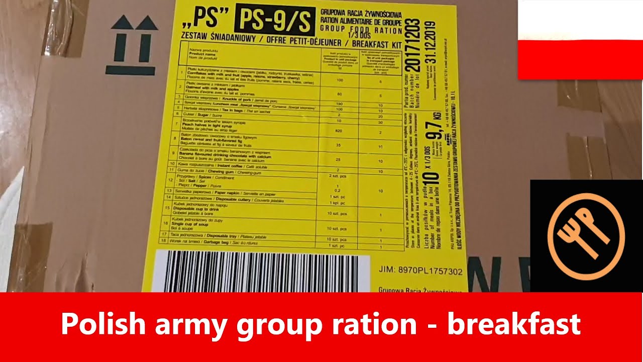 *RARE* Polish Army Group Ration (10 men) breakfast + Wersja Polska
