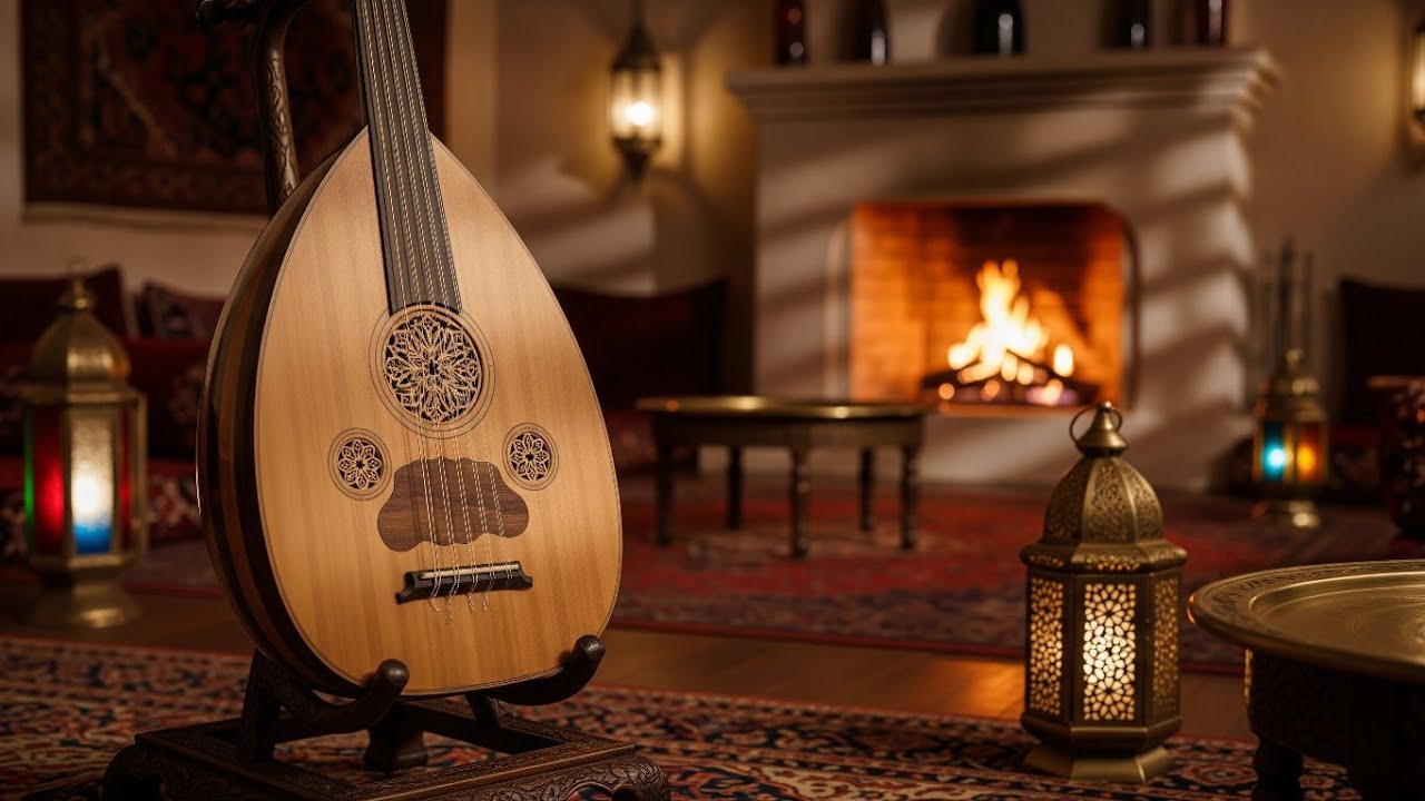 Arabic Oud Solo by the Fireplace — Deep Relaxation & Warm Ambience