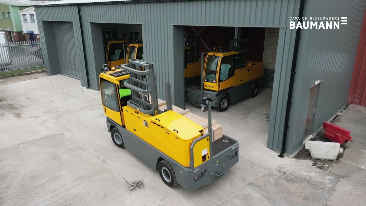 Baumann EGX sideloader fleet at Fibercill (Masonite Group), Dudley UK