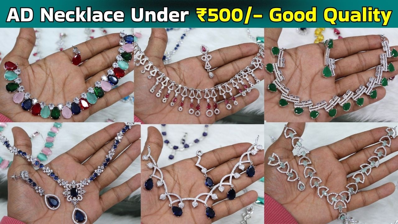 AD Necklace Under ₹500 | दिल्ली सदर बाज़ार होलसेल | Best Shop for AD Jewellery in Delhi