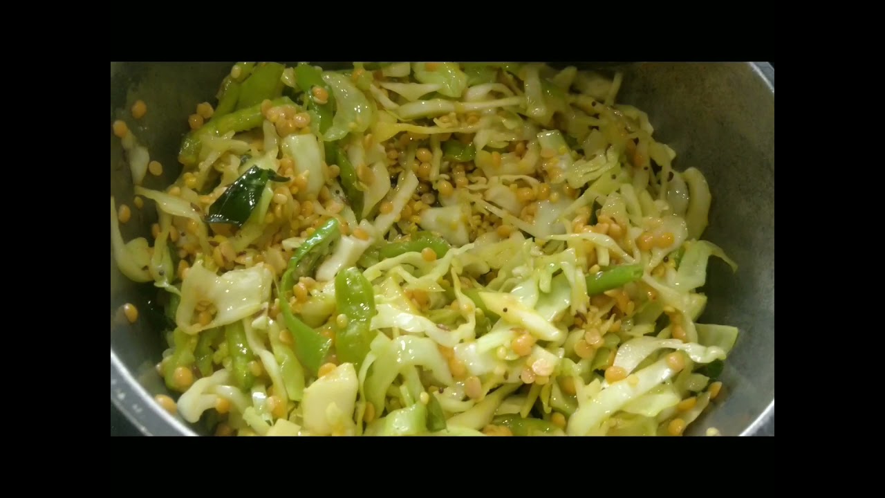 cabbage dal curry/ cabbage podi koora/cabbage curry