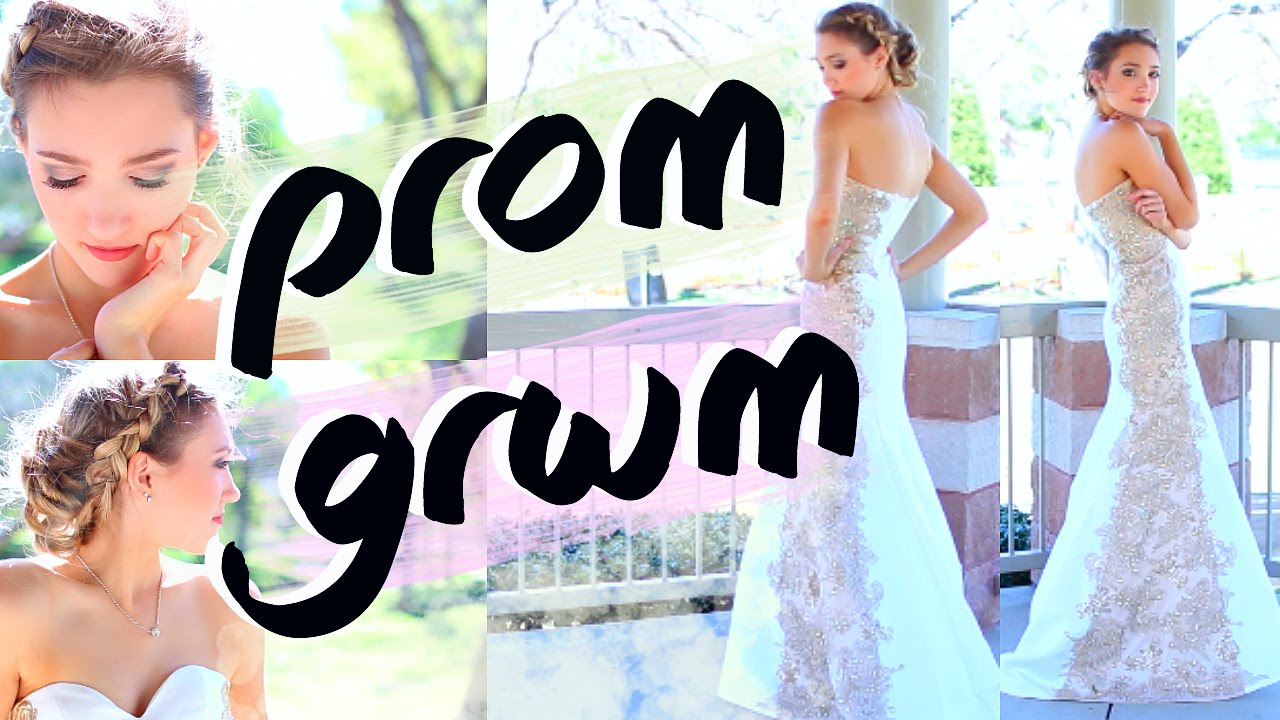 Prom Get Ready With Me! Hair Makeup & Dress 2016 | Michelle Reed