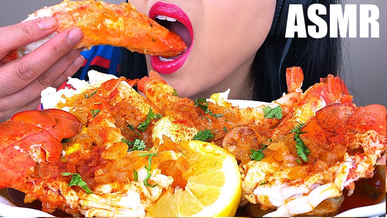 ASMR GIANT DESHELLED SEAFOOD BOIL *LOBSTER & KING CRAB*  | ASMR Phan