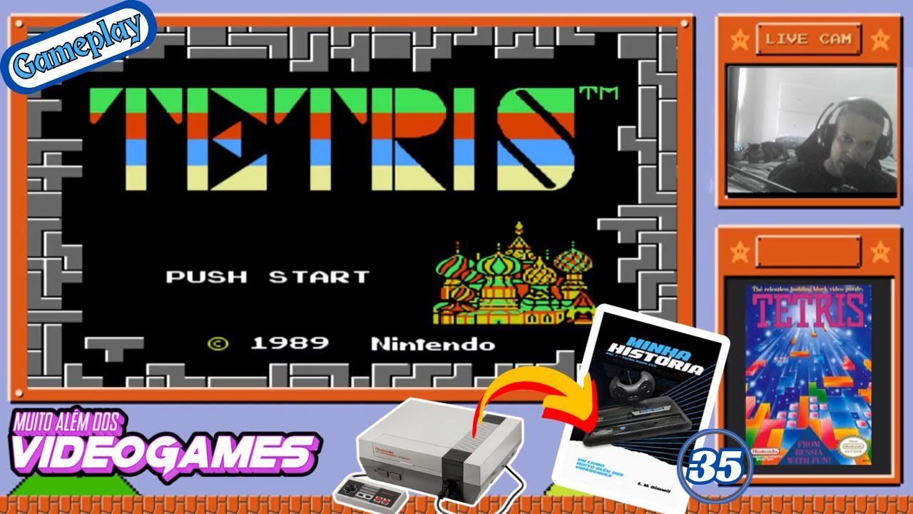 Gameplay TETRIS - NES/Famicom game from the 80's- Minha Historia Turbo Game CCE 35