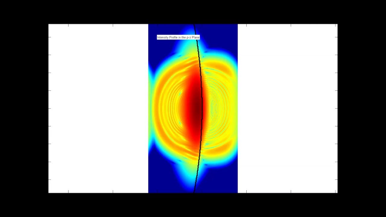Light passing through a particle on a microsphere with a nanohole.