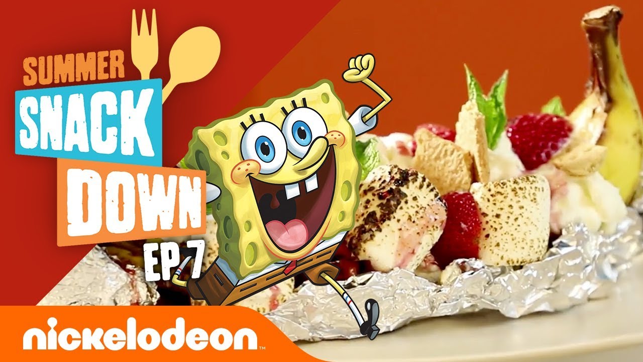 How to Make Banana Boat S’mores ft. SpongeBob, Lola Loud & More 🍌 | Summer Snackdown Ep. 7 | Nick