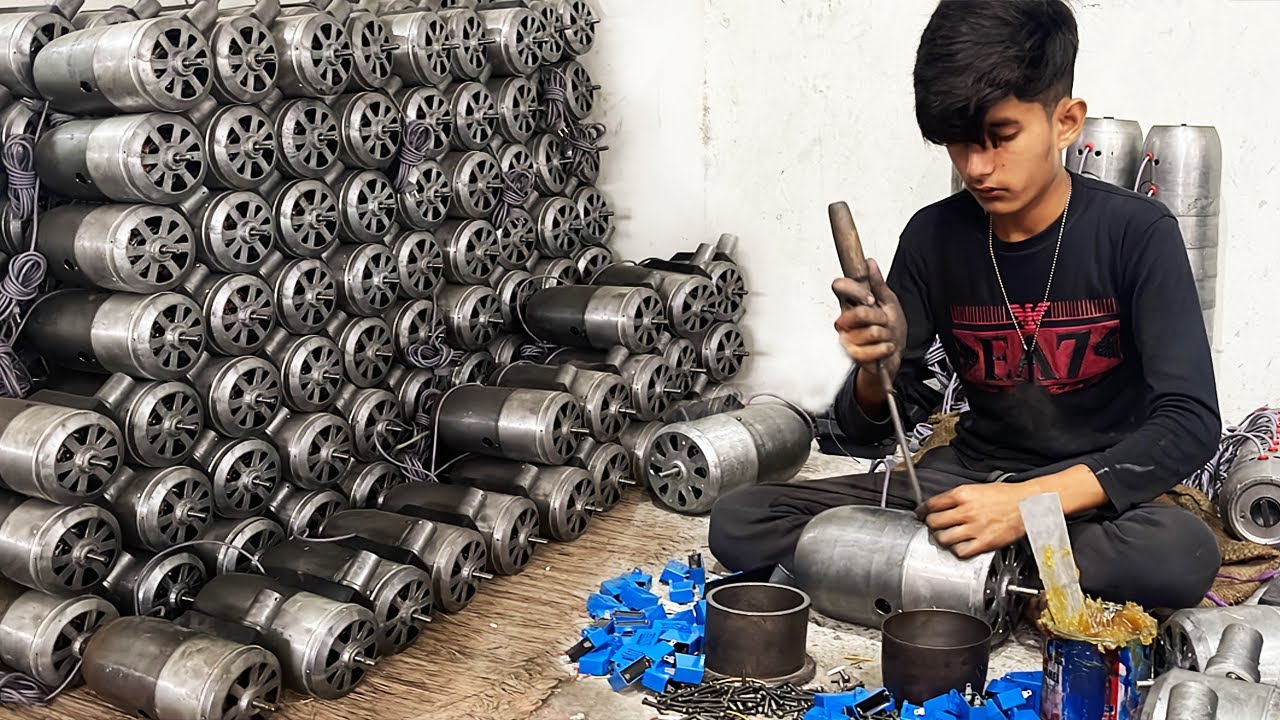 Amazing technique actually exist for making electric pedestal fan || Fan Manufacturing Process