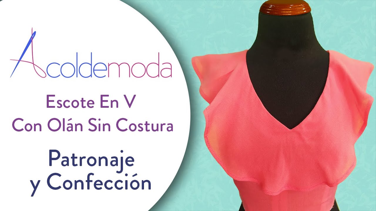 ESCOTE EN V CON OLÁN Y SIN COSTURA - Paso a Paso - DIY