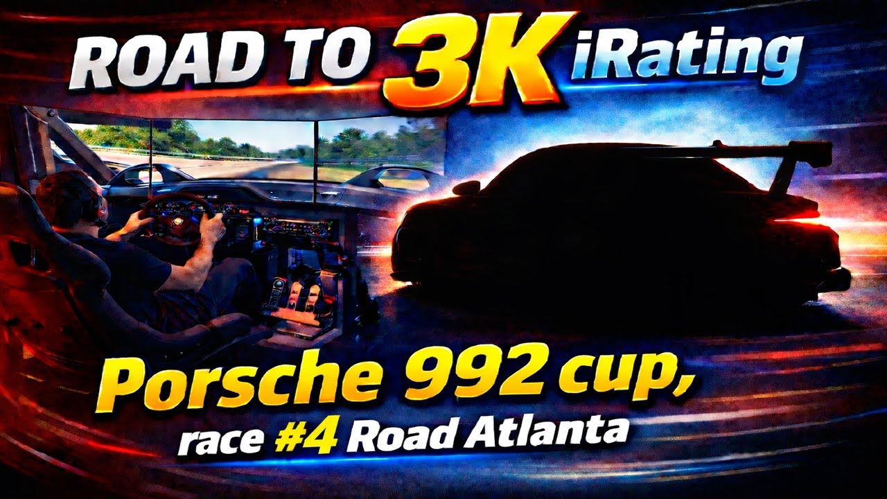 P11-P19-P11... Porsche 992 Cup Road Atlanta Race #4 | Simateur EP04
