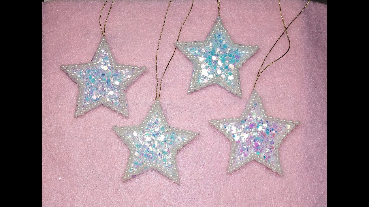 DIY~Beautiful Shimmering Star Ornaments~Easy project!