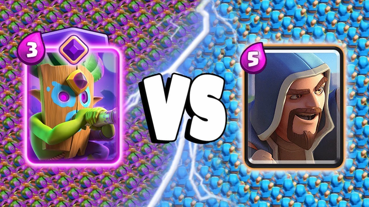 EVOLVED DART GOBLIN vs WIZARD - Clash Royale Challenge