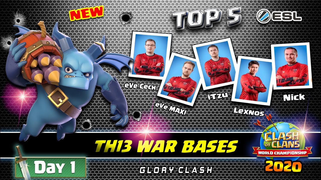 *Exclusive* TOP 5 Tribe Gaming Th13 War Bases / World Championship #5 Qualifier Day 1/COC#627