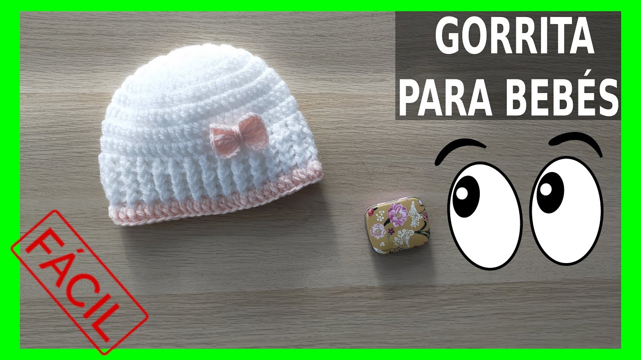 Gorrita a crochet para bebés