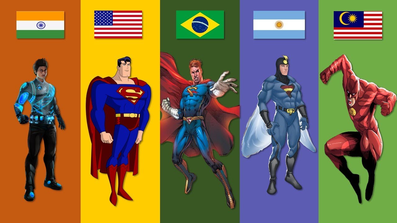 Superheroes From Different Countries | 3d Animation