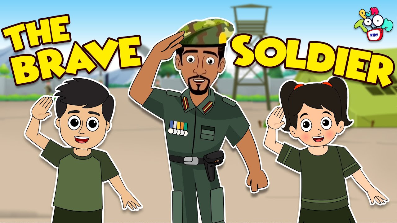 The Brave Soldier | Army | Animated Stories | English Cartoon | Moral Stories | PunToon Kids