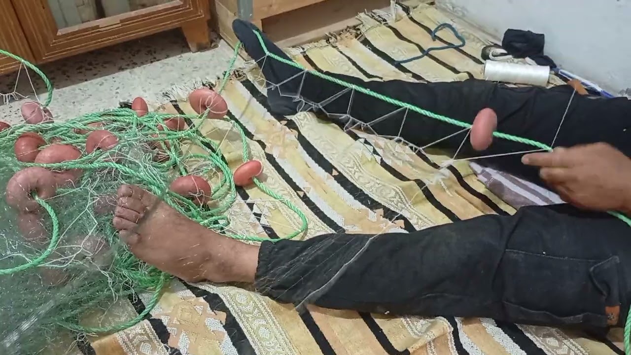 أهم النقاط الأساسية لتركيب الشباك الصيد،🕸️طريقة تركيب الشباك 🐟مع الرايس سالم.