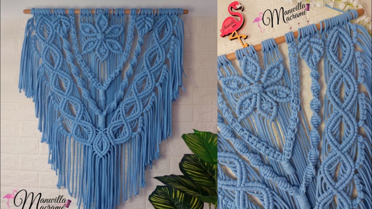 جداريه مكرميه الجزء الثالث /macrame wall/manal_elmawardy