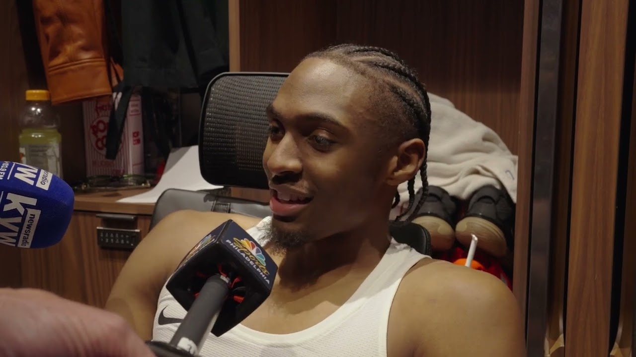 Sixers Tyrese Maxey Opens Up About Challenges without Joel Embiid & Paul George | Hawks Postgame