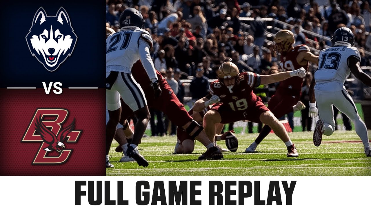 UConn vs Boston College Full Game Replay | 2025 ACC Football