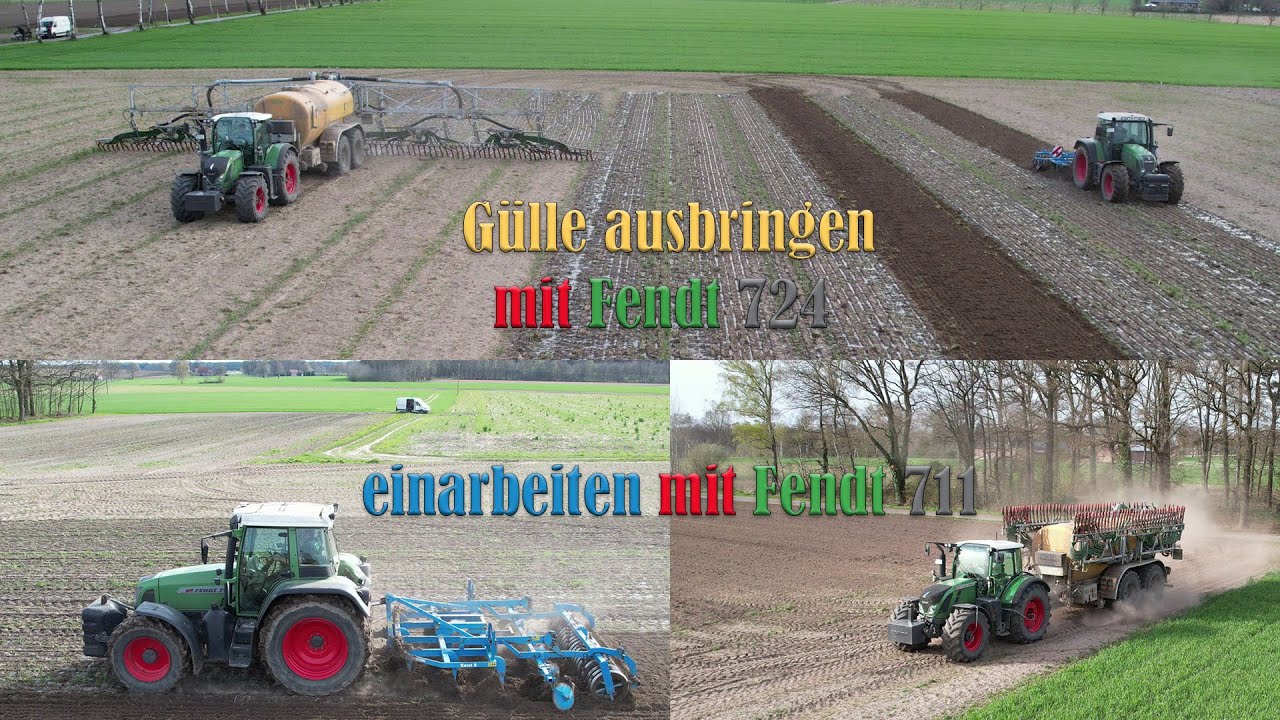 Gülle 2022 Fendt724 mit Zunhammer und Fendt711 mit Lemken Karat #Fendt #Lemken #Zunhammer
