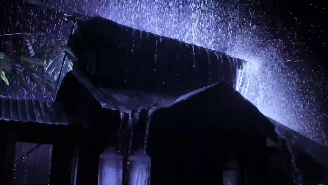Night Rain & Loud Thunder to End Insomnia