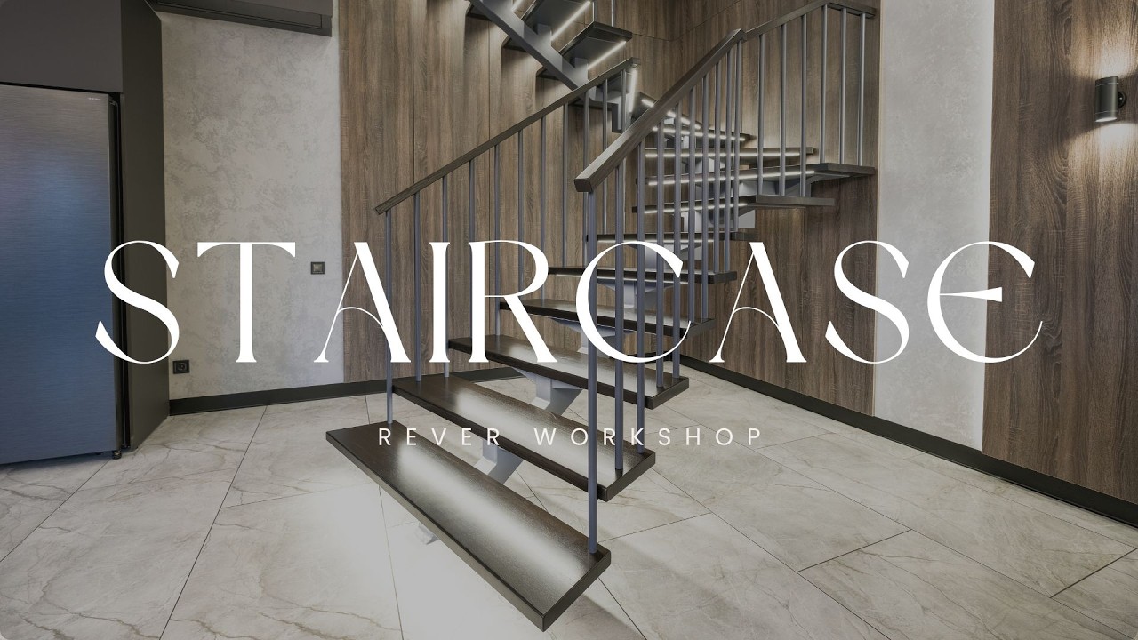 Современная ЛЕСТНИЦА на центральном косоуре: Обзор работы мастерской REVER [Днепр]