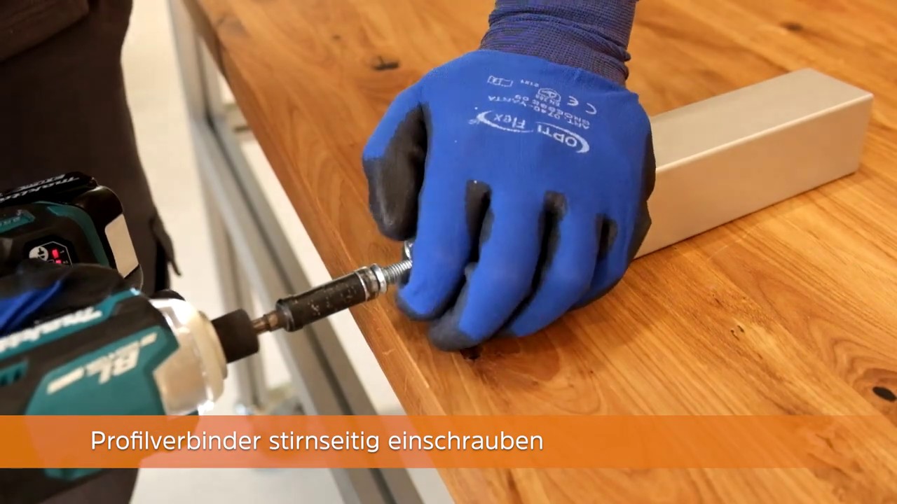 Profilverbinder 45 SF bei geschlossenen Profilen
