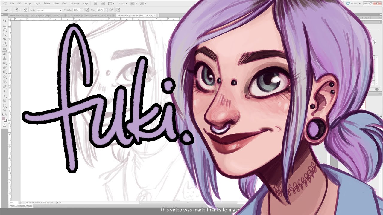 selfie - Fukari drawing timelapse