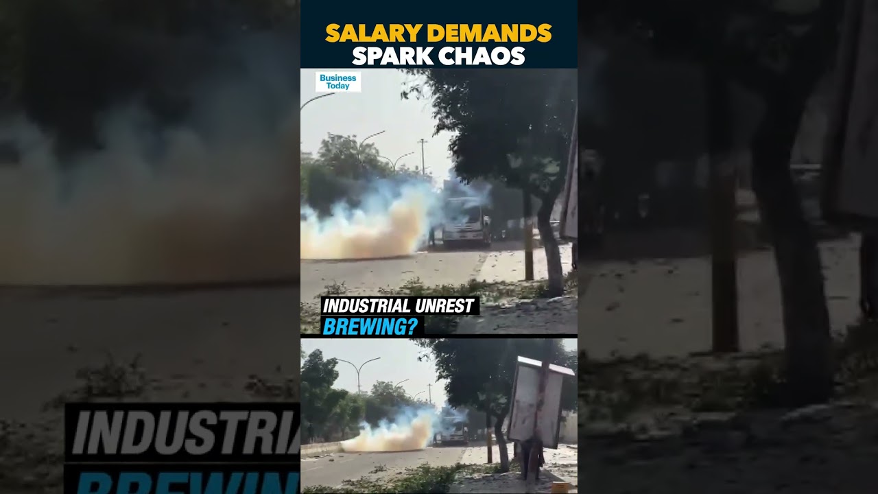 Noida Protest Turns Violent As Motherson Technology Workers Clash With Police Over Salary Demands