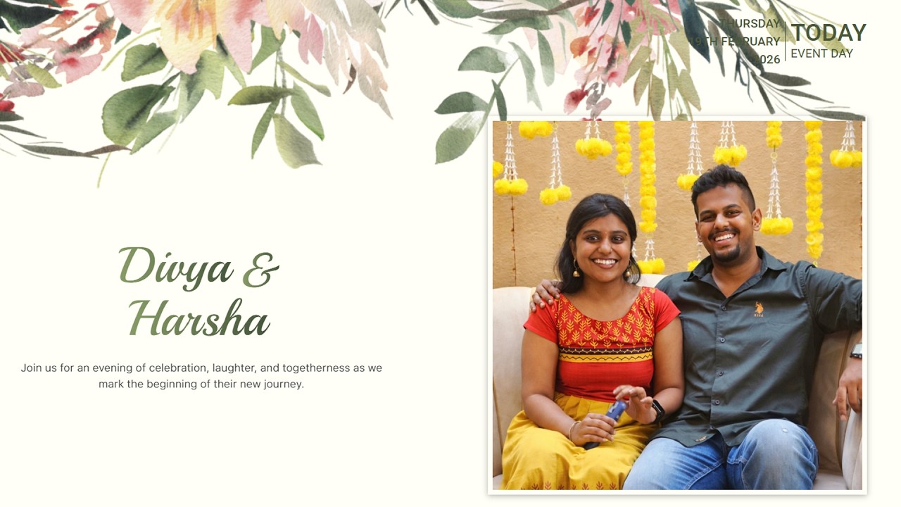 Divya & Harsha II Reception Live
