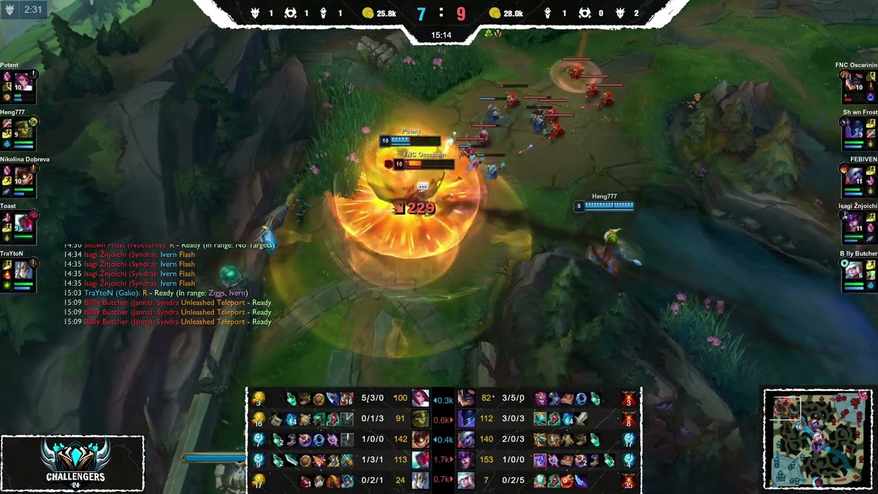 🔹Toast🔹Trayt -VS- 🔸[FNC] Oscarinin🔸[TDS] Boukada - LoL Ranked Replay