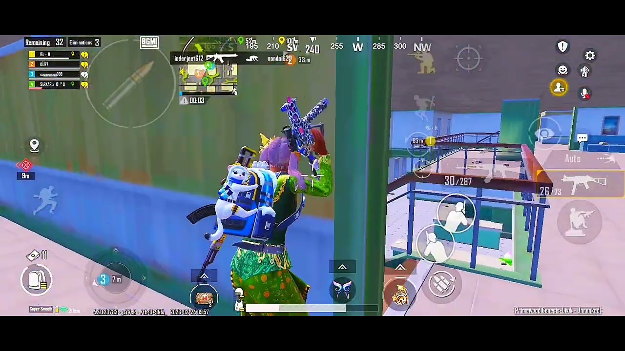 Bgmi livik map 🗾 in 9 kill for event 