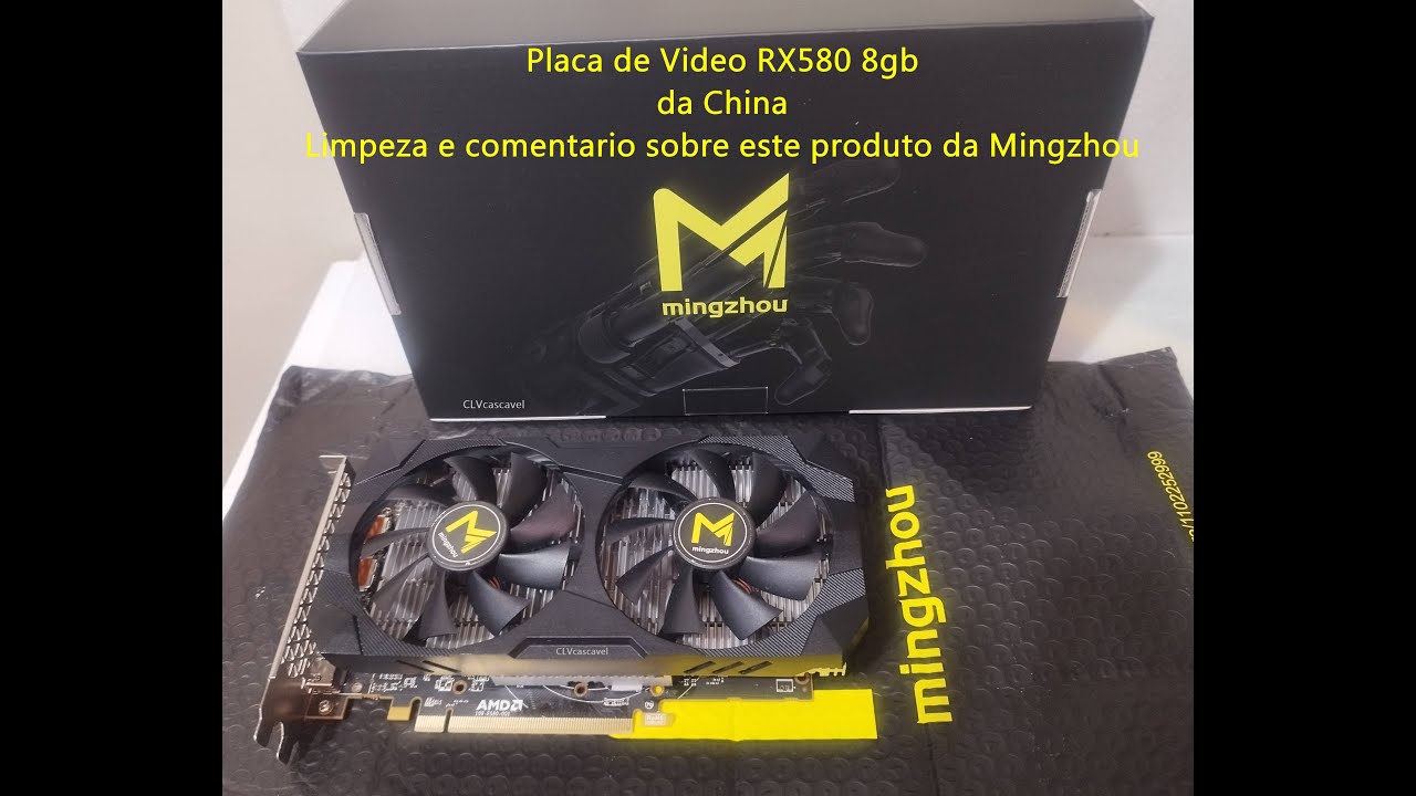 Placa de Vídeo RX580 8gb MingZhou- Desmontando placa para limpeza