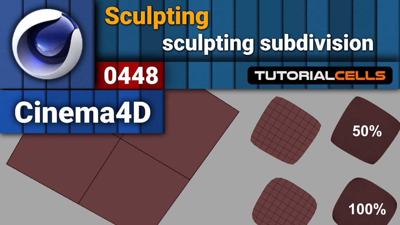 0448. Sculpting ( sculpting subdivision  ) in cinema 4d