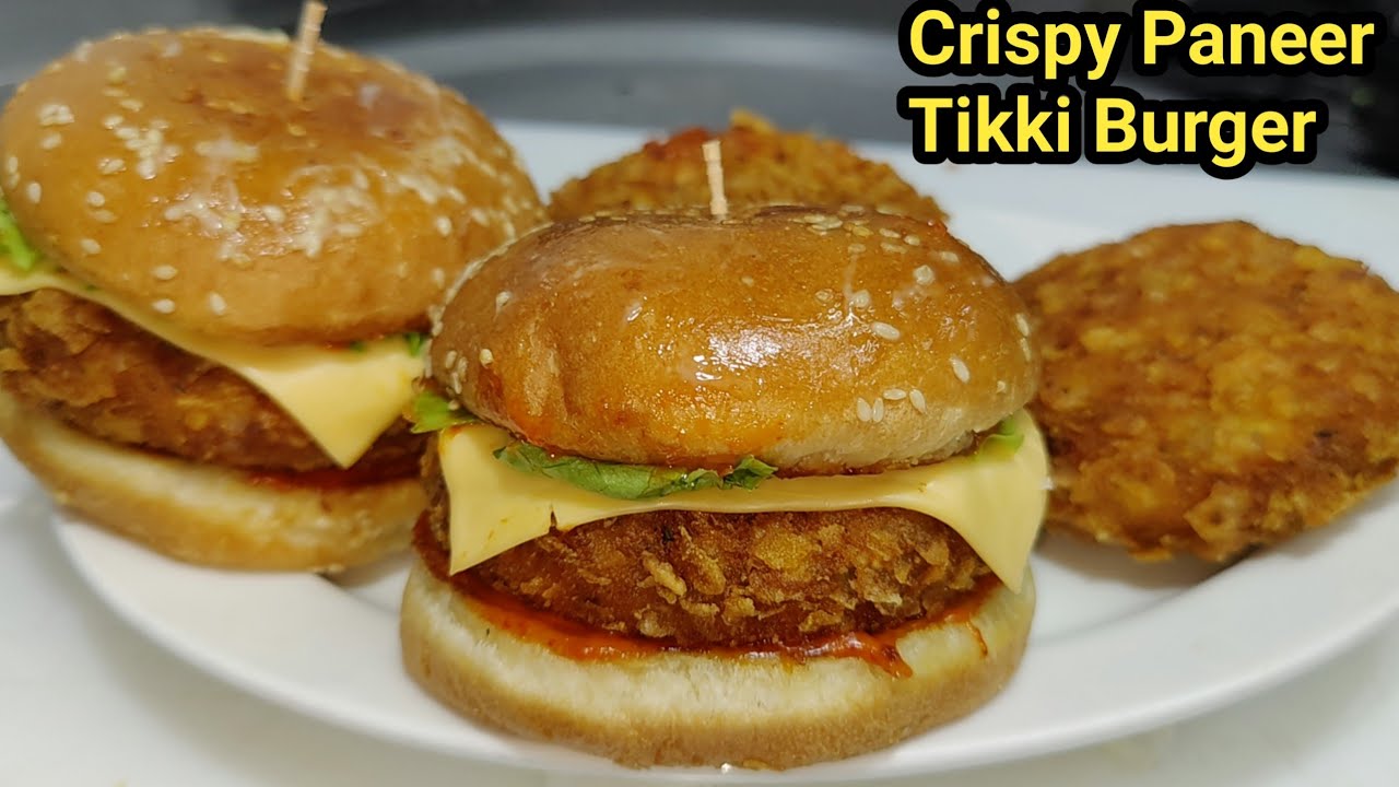 Crispy Paneer Tikki Burger | पनीर टिक्की बर्गर रेसिपी |Street Style Paneer Tikki Burger | Chef Ashok