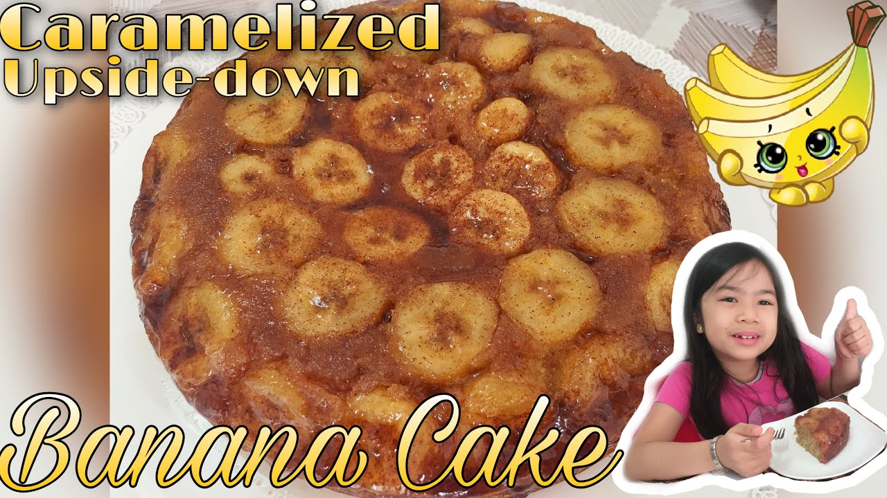 BANANA Upside down CAKE!(caramelized with cinnamon) | Banana Cake | Healthy dessert & So Flavourful!
