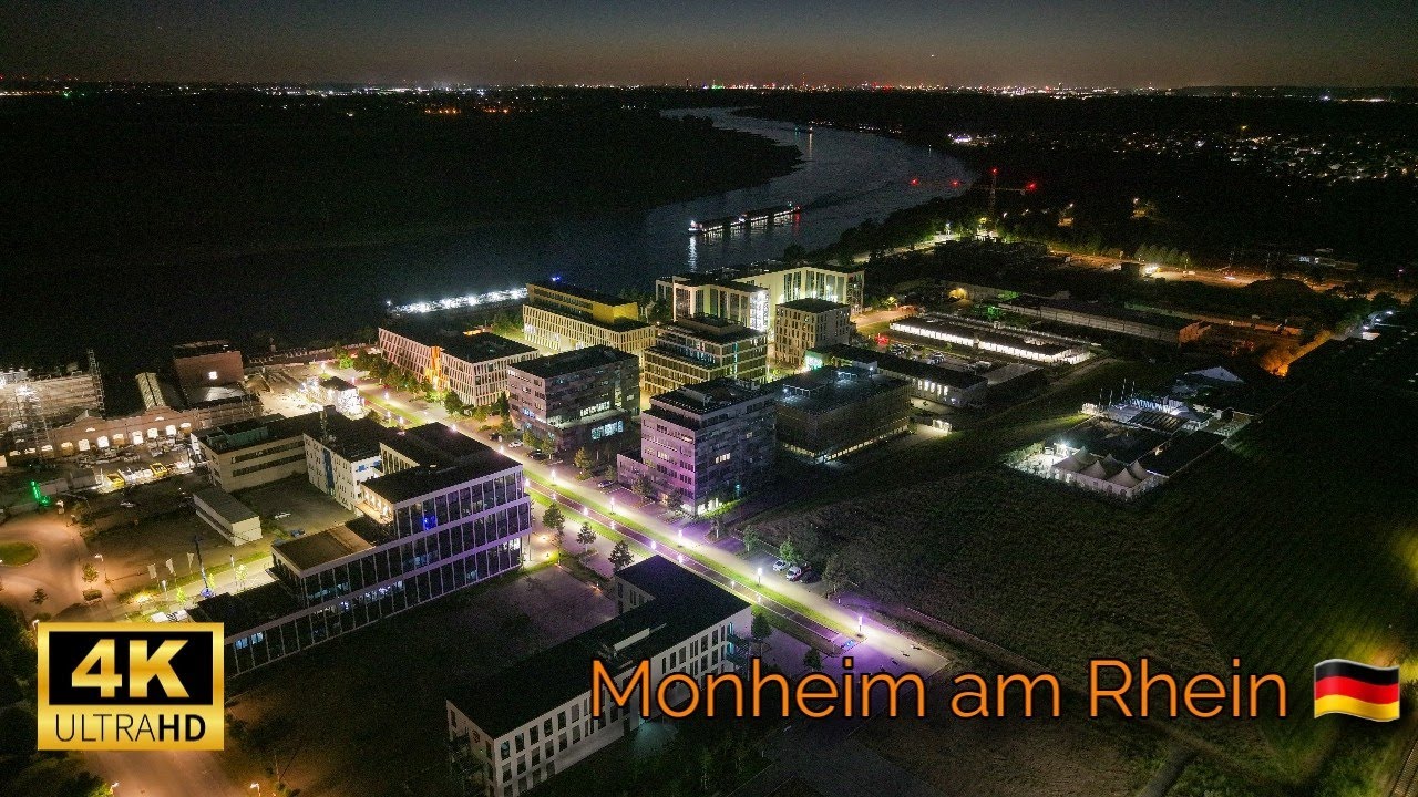 MONHEIM AM RHEIN 🇩🇪 by DRONE - 4K [Ultra HD]
