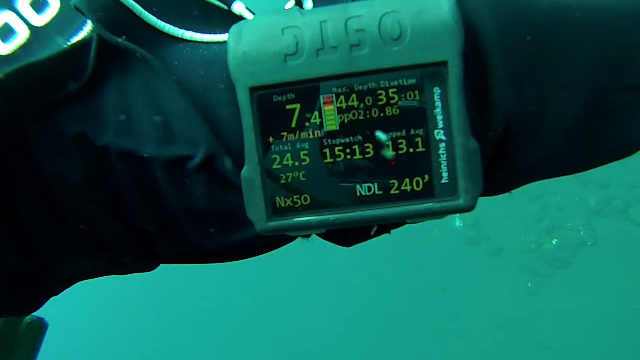 Technical diving skills- Ascent rate practice, decompression course