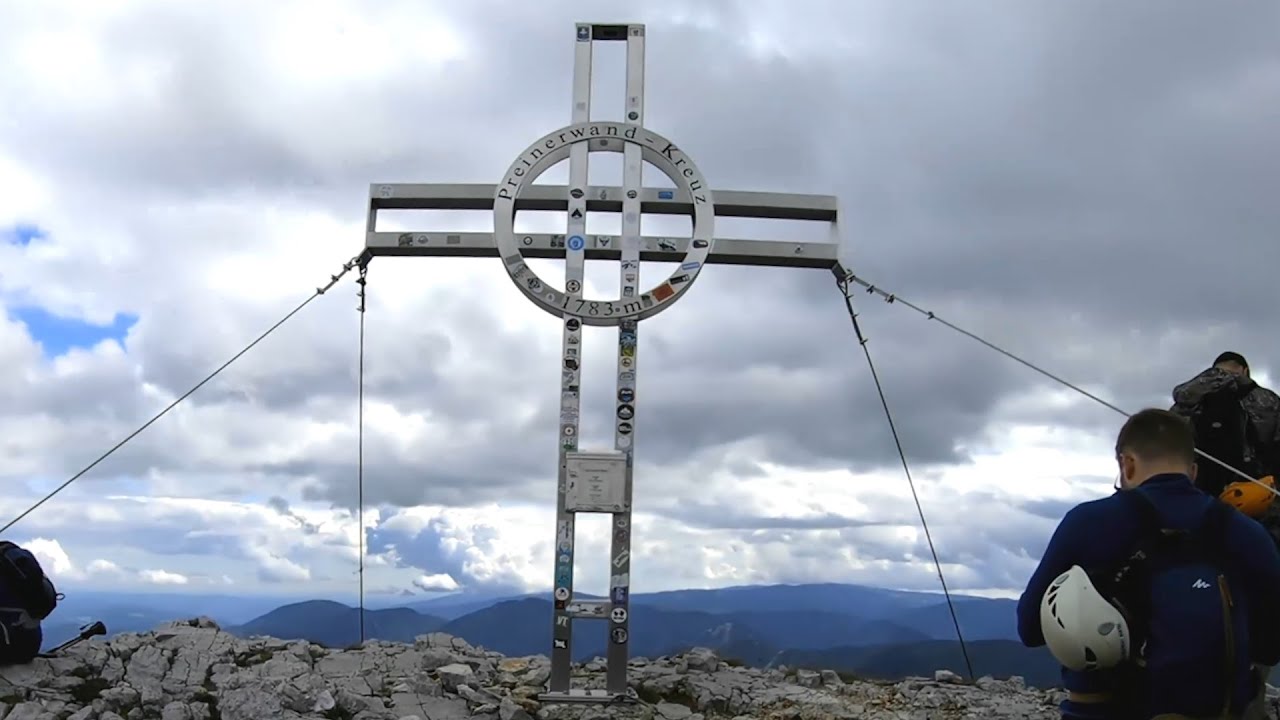 Preiner Wand (1783&nbsp;m) Hans von Haidsteig, K&ouml;nigschusswand Steig - Klettersteig
