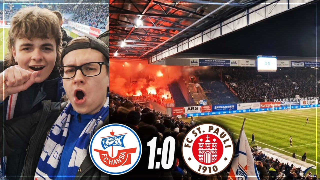ERZRIVALEN SIEG PYROSHOW STADIONVLOG: Hansa Rostock - St Pauli | 1:0 legendärer Sieg | Stadion Vlog
