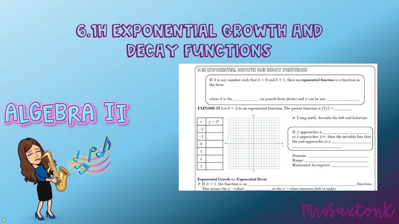 Алгебра 2: 6.1H Функции экспоненциального роста и распада