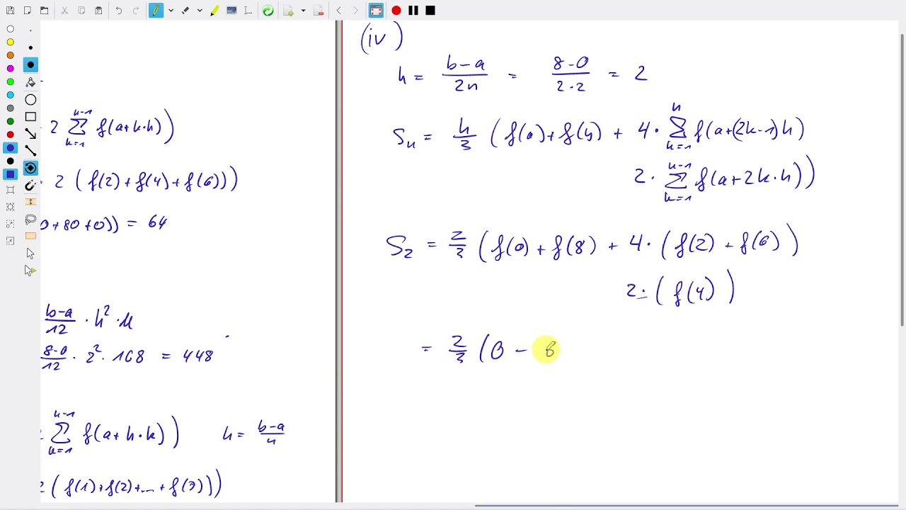 Analysis Aufg. 13.71 Numerische Integration durch Simpsonformel