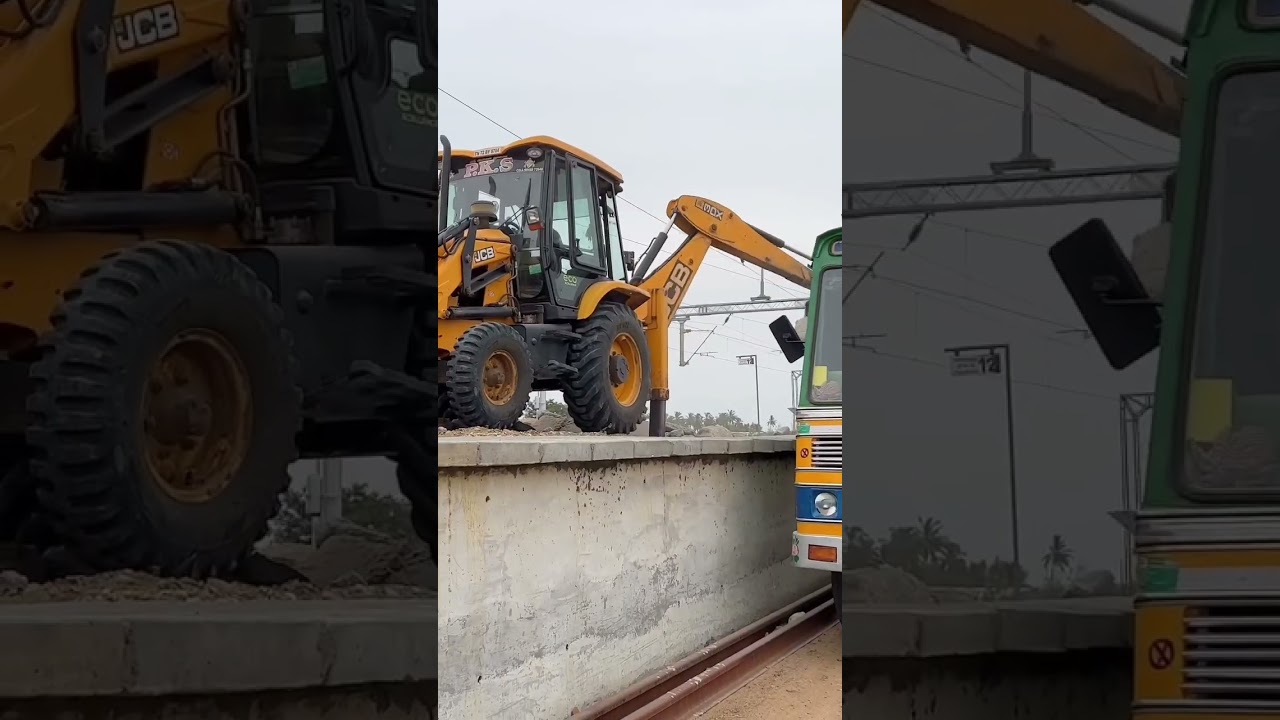 JCB 3DX Railway Platform Working video #shorts