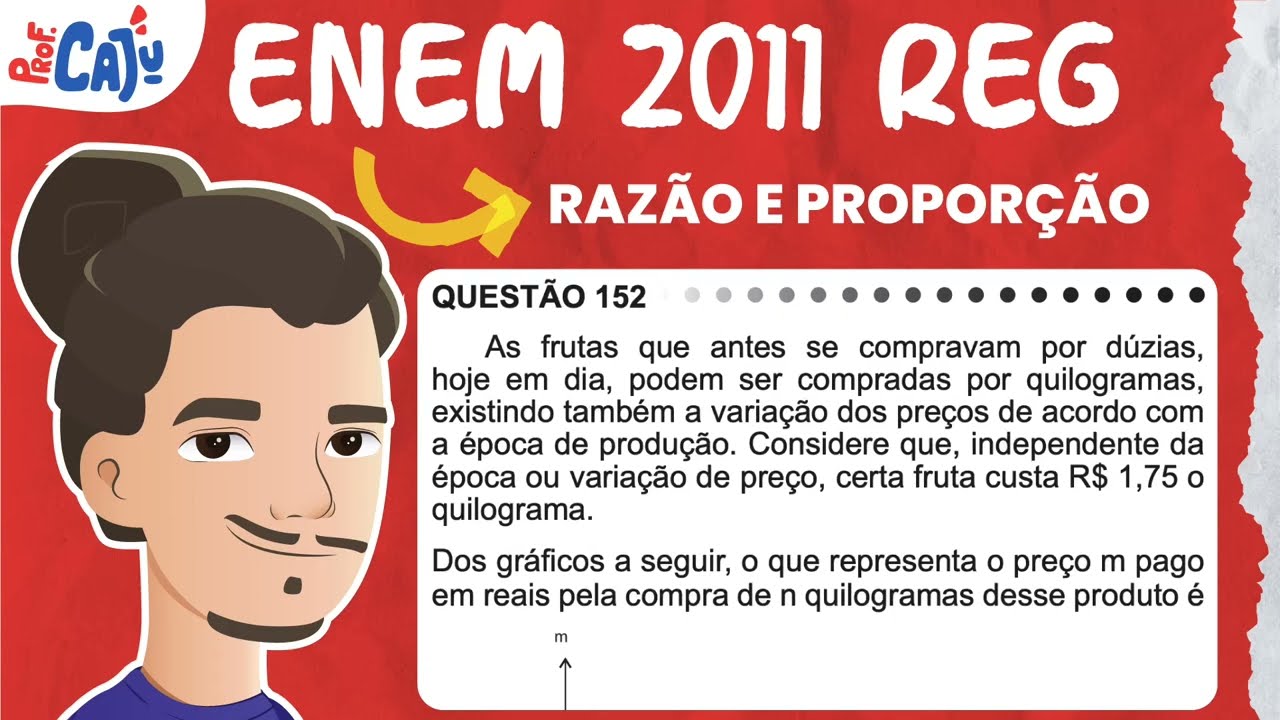 [ENEM 2011] 152 📘 RAZÃO E PROPORÇÃO As frutas que antes se compravam por dúzias, hoje em dia, podem