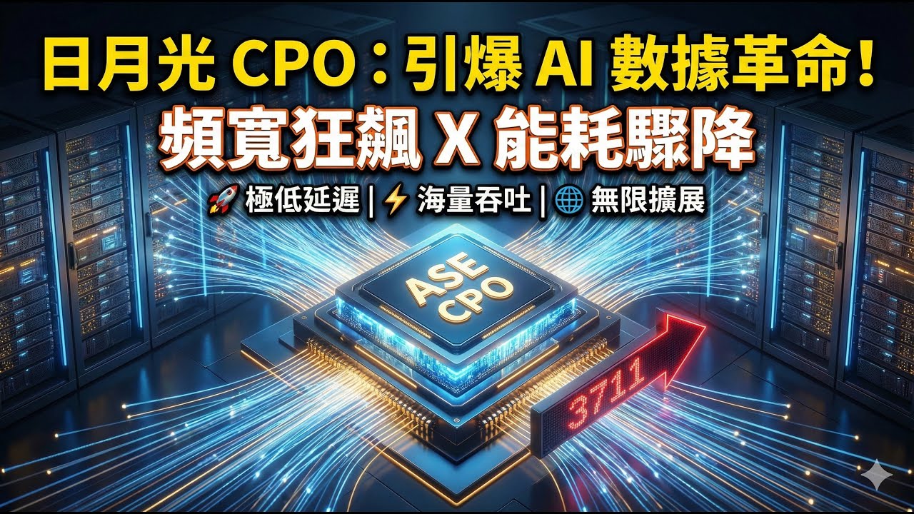 頻寬飆、能耗降！日月光 (3711) CPO 裝置解鎖 AI 物理極限！